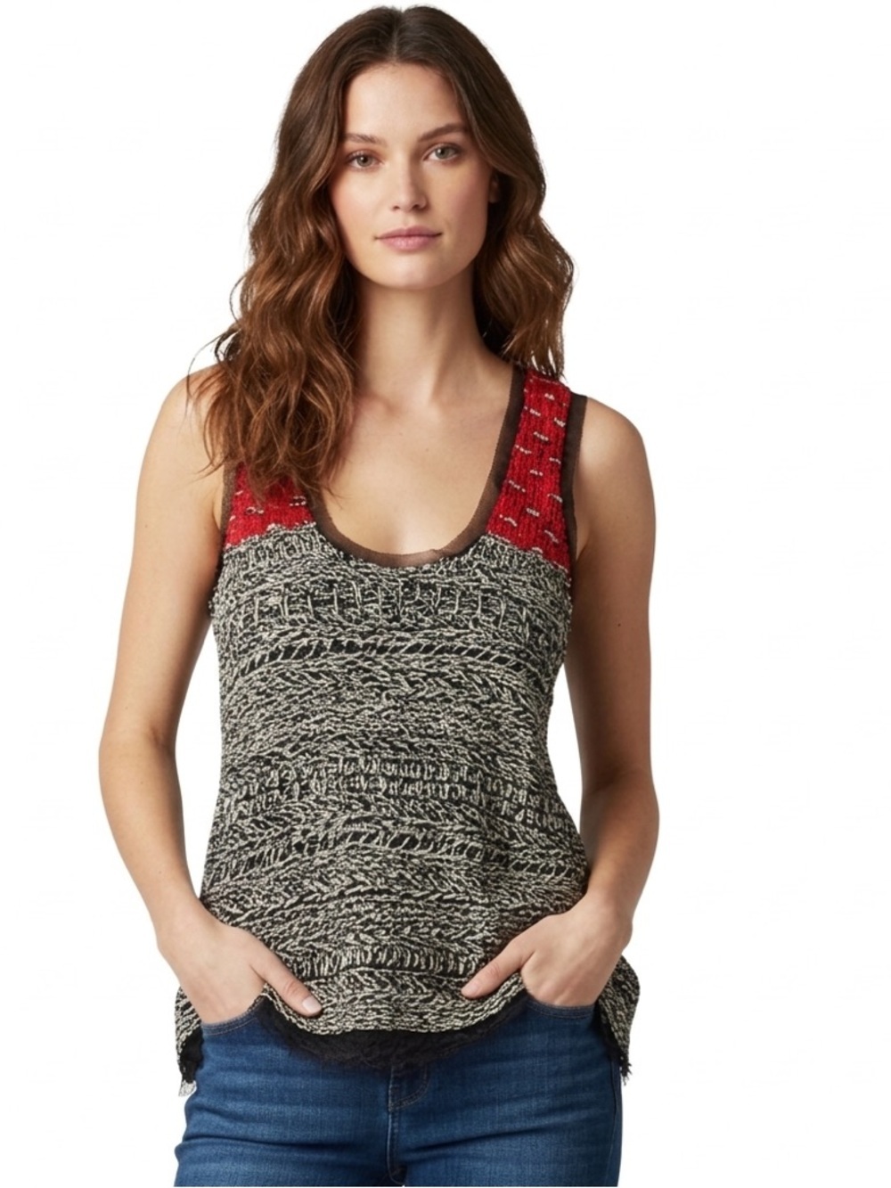 Sachin + Babi Printed Scoop Neck Top